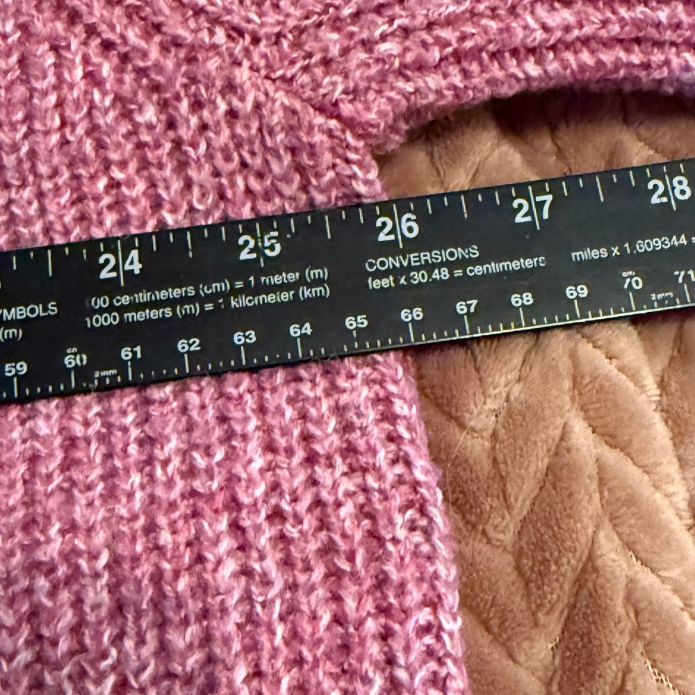 Lane Bryant Pink Marl Knit V-Neck Button Front Cardigan Sweater Plus Size 22/24 - Picture 3 of 7